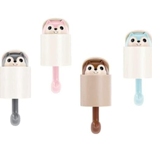 4 Pcs Squirrel Wall Hook Key Holder,Coat Wall Hooks For Hanging, Adhesive Towel Hooks For Bathrooms,Wall Decorative