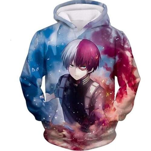 Anime Boku no Hero Academia 3D Print hoodie Hooded Bakugou Katsuki Cosplay Costume My Hero Academia Men Women Sweatshirt coat