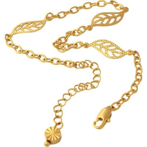 Free Shipping Romantic gold color Chain Rhinestone Flower Leaf Bracelet Charm Bracelets Bangles Women Jewelry