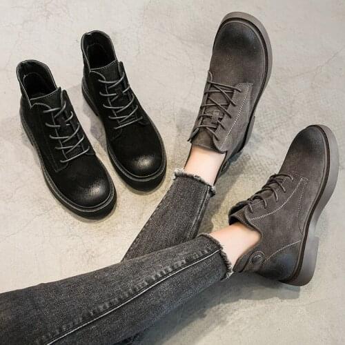 Women European Style Ankle Boots Lace up Black Color Female Boots Warm Fur Plush Insole Women Shoes