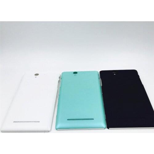 New Back Battery Cover For Sony Xperia C3 S55T S55U D2533 Rear Battery Cover Housing Back Door Case With Power Button