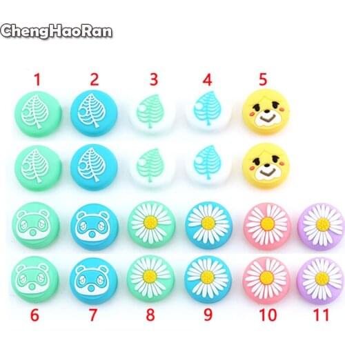 ChengHaoRan 4pcs High Silicone Grip Caps Accessories for Nintend Switch Lite NS Joycon Cap Protective Case Joystick Controller