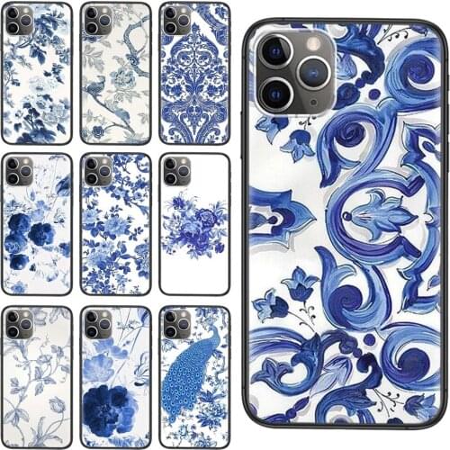 For Xiaomi Mi 10 11 9 10T Pro Lite Ultra Poco X3 F3 NFC CC9 Pro New Arrival Blue and white porcelain Mobile Pouch Bags