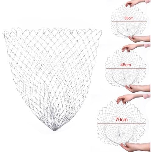 Double Fishing Tools Line Braided Mesh Fish Net White Net Fishing Hole For Bass Catch Luring Accesorry
