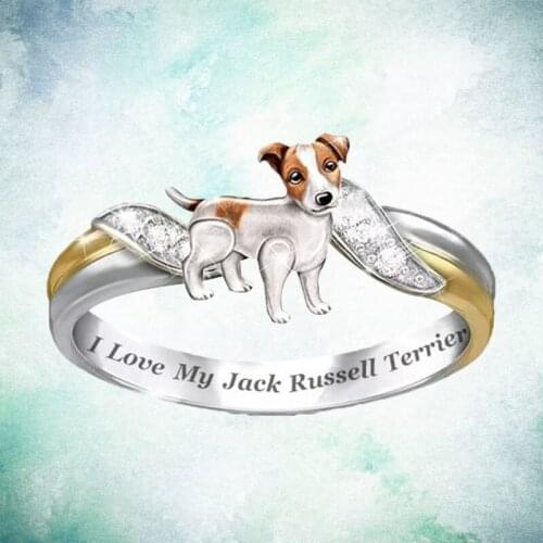 Dog Jack Russell Terrier Ring Cheap Ring for Teen Girls Jewelry for Women Trendy Jewelry Accessories for Women Wholesale Jewelry