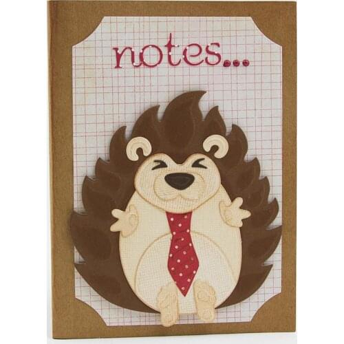 Happy Hedgehog Metal Cutting Dies Stencils for DIY Scrapbooking DIY Paper Cards Craft Making Fun Decoration