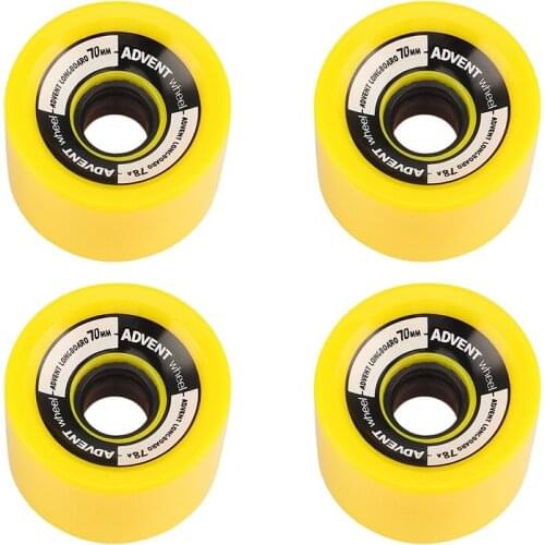 Set of 4 Wheels 70X51Mm 78A Offset Hub Solid Longboard Wheels Smooth Riding Longboarding Wheels