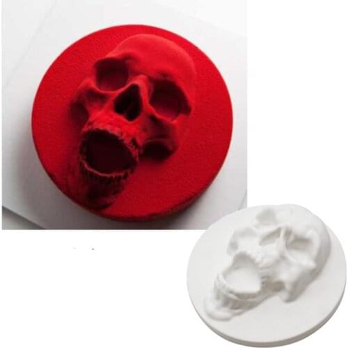 Halloween Skull Simulation Silicone Mold Cake Decorating Tools Halloween Mousse Mold 3D Cake Mold Cake Tools