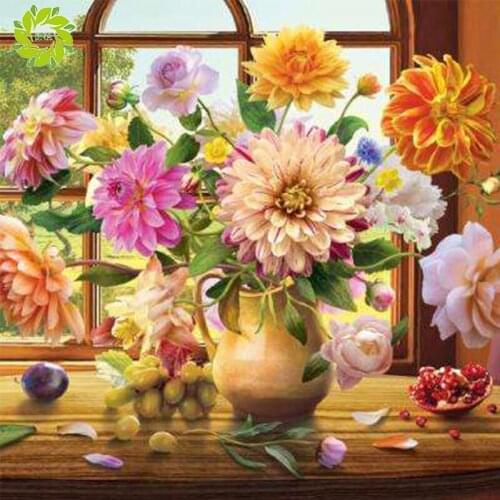 New crystal Round diamond painting diy diamond painting embroidery Home Decor dimond mosaic flowers for people gift