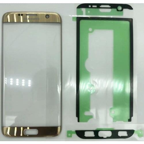 2 PCS Original Front Glass Lens For Samsung Galaxy S7 Edge G935 S7 G930 LCD Display Panel Screen Glass Replacement + Sticker