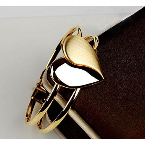 Drop Shipping Adjustable Adjustable Crystal Bracelet Cuff Geometric Bangle Bracelets for Women Simple Korean Fashion