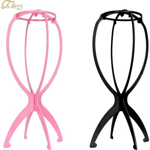 1PC Ajustable Wig Stands Plastic Hat Display Wig Head Holders Mannequin Head/Stand Portable Folding Wig Stand