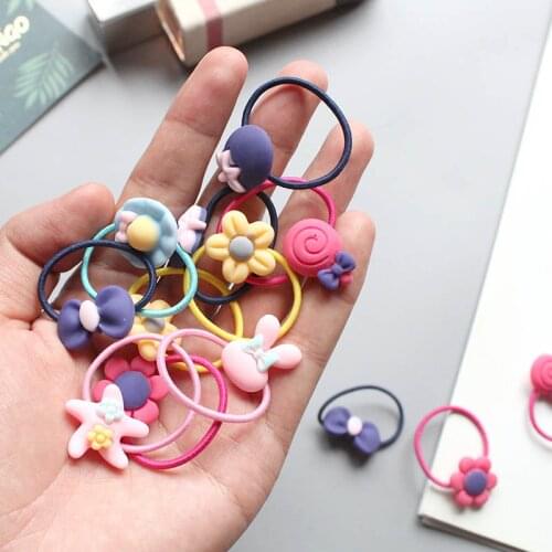 20 Pack High-quality Elastic Nylon Hair Bands For Girls Colorful Rubber Band Kids Hair Accessories Headdress