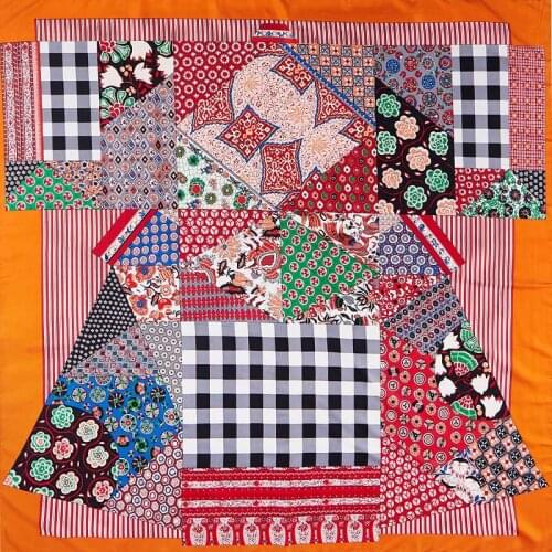 Luxury Brand Twill Silk Scarf Women Print Square Scarves Large Bandana New Design130CM Shawl Foulards Hijab Wraps Echarpe