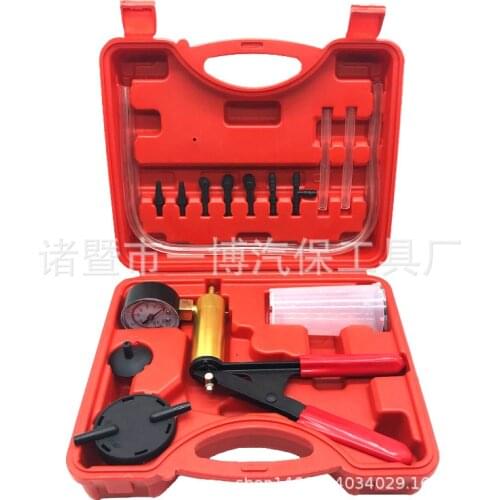 Manual vacuum pump, automobile, brake fluid replacement tool, manual suction gun