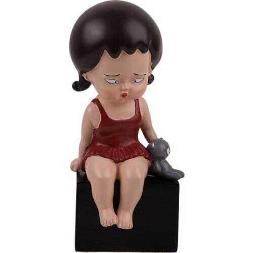 NORDIC UNTOUCHABLE GIRL REST FIGURINES CUTE FIGURE STATUE CREATIVE RESIN ART&CRAFT HOME DECORATION VALENTINES DAY GIFTS R2846