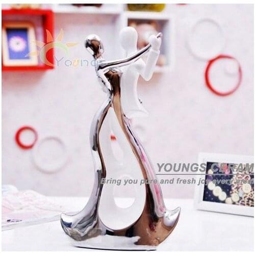 Modern home decorative ceramic porcelain figure sculpture