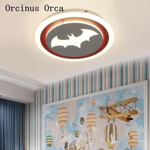 Modern Simple LED Cartoon Colorful ceiling lamp Boys'Bedroom Childrens Room Lighting American Creative Spider ceiling lamp