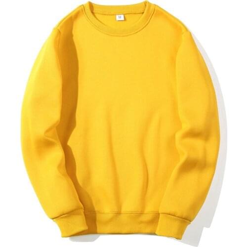 Fashion Brand Solid O-Neck Hoodie Autumn Winter Fleece Sweatshirts High Quality Men Women Casual Hip Hop Pullover Tops Oversized