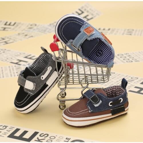Prewalker 2021 Spring And Autumn Flat Bottom Casual Shoes Soft And Comfortable For Newborn Baby Gift 0-18 Months Walking Shoes