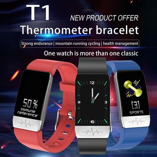 Bluetooth Smart Watch Temperature Monitoring Sport Bracelet Fashionable Durable Fitness Tracker