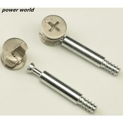 10pcs 2 in 1 Connecting piece woodworking screw furniture cabinet fixer connector hardware accessories nut eccentric