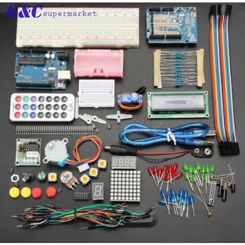 High Quality UNO R3 Basic Anlasser Learning Kit No Battery Version For Arduino UNO diy kit electronic product Bag