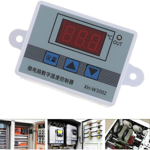 XH-W3002 DC 12V 10A Digital LED Temperature Controller Switch with Probe Sensor Temperature Instruments for Electronics