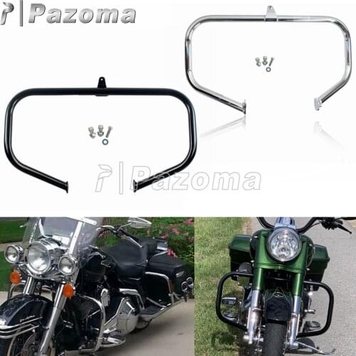1-1/4" Motorcycle Engine Guard Steel Highway Crash Bar Bumper For Harley Road King Electra Street Glide FLHX FLHR FLHT 1997-14