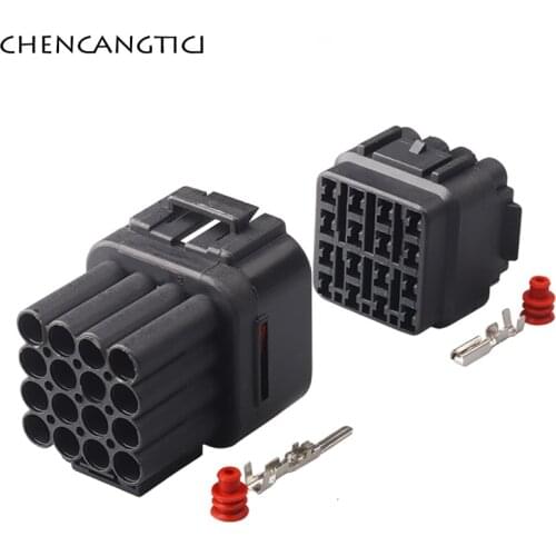 2 Sets 16 Pin Way Waterproof Electric Wire Auto Cable Sumitomo Connector Socket Male Female Black Plug 6188-0353 6085-0510