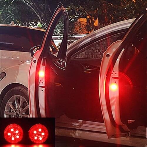 2pcs LED Car Door Opening Warning Lights for Hyundai Santa Fe TM 2019 I30 2018 Solaris Azera Elantra Grandeur