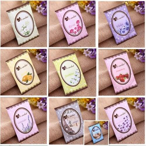 5pcs/ lot NatrueVermiculite Sachet Bag Muti-colorful Incense Bag Living Room Car Sachet Bags Lavender Rose Lily Fresh air