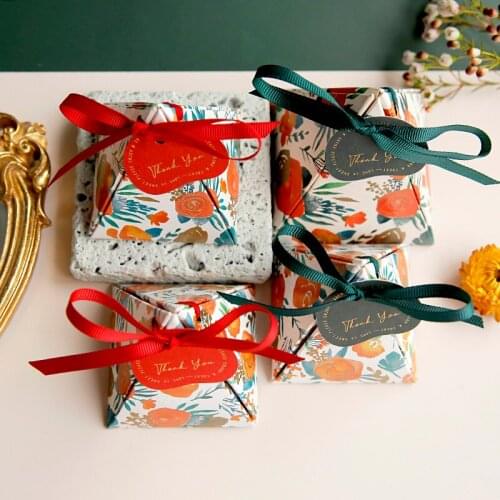 50pcs/lot ins style forest series wedding chocolate box Gift Box Wedding Supplies Party Candy Box Baby Shower free shipping