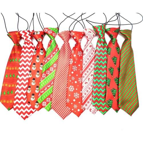 50 Pcs Pet Grooming Product Christmas Large Dog Necktie Adjustable Pet Collar Ties New Year Holiday Dog Accessories