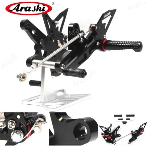 ARASHI For KAWASAKI NINJA 400 Z400 Adjustable Footrest Rearset Ninja-400 2018 2019 Rider CNC Motorcycle Accessories Pedal