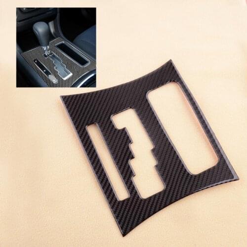 Car Black Interior Gear Shift Panel Cover Trim Frame Carbon Fiber Decoration Fit For Dodge Charger AT 2011 2012 2013 2014 LHD