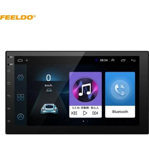 FEELDO 7"inch Ultra Slim Android 8.1 Quad Core Car Media Player With GPS Navi Radio For Hyundai 2DIN ISO Size Head Unit #5437-X