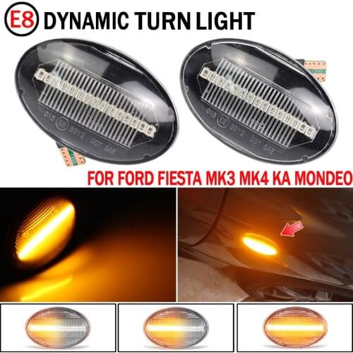 For Ford Fiesta III IV MK3 MK4 19902000 2001 KA Mondeo I Transit Tourneo lamp turn signal Dynamic LED Fender Light Side Marker