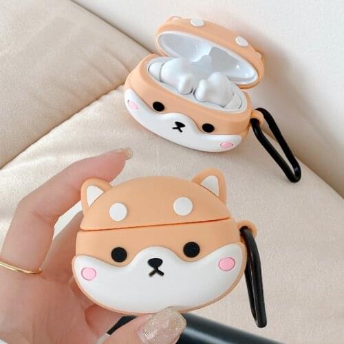 3D Cute Cartoon Corgi Dog Earpods Case for Huawei FreeBuds 4i Puppy Bluetooth Wireless Earphone Headset Cover Charging Box