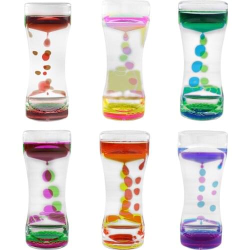 Liquid Movement Bubble Timer Color Hourglass Timer Decompression Toy 100ml