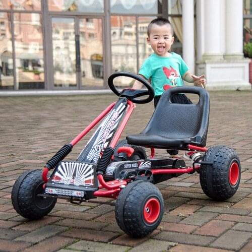 Childrens Go Kart Four Wheels Pedal Bicycle Sports Toys Car Boys and Girls Karting Ride on Toys Car for Kids Racing Fitness Car