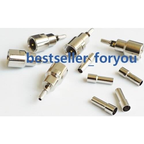 FME Male Plug Crimp Solder Plug Straight For RG316 RG174 LMR100 Coaxial Pigtail Cable RF Antenna Connector