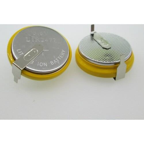 NEW LIR2477 3.6V button rechargeable lithium batteries battery 2477 charging Li-ion battery leg feet foot 10pcs/lot