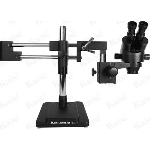 Kaisi 7X-45X Zoom Electronic Repair PCB Inspection Bearing Boom Srand Stereo Trinocular Microscope