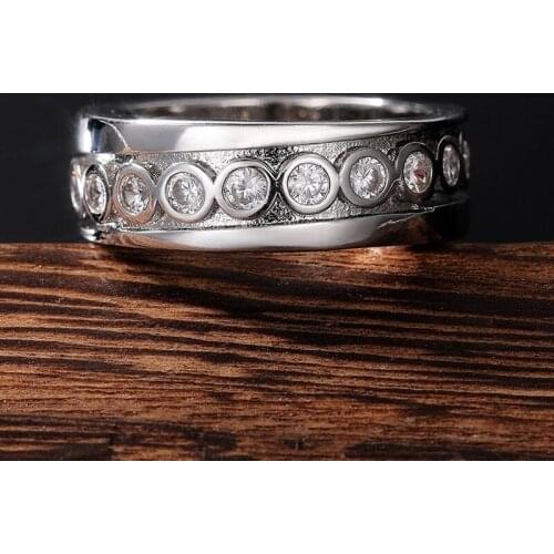 CAOSHI Fashionable Design Band Ring for Female Sliver Color Shiny Zirconia Trendy Wedding Jewelry All Match Trend Accessories