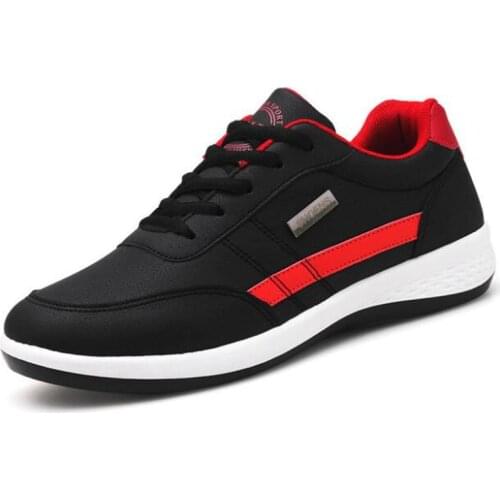 Mens shoes 2019 autumn new PU mens lace-up shoes outdoor walking shoes mens shoes mens walking sneakers white shoes