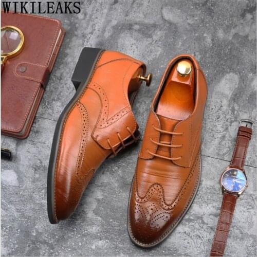 Italian Brogues Men Shoes Designer Men Dress Shoes Mens Shoes Genuine Leather Office 2021 Professional Plus Zapatos De Hombre