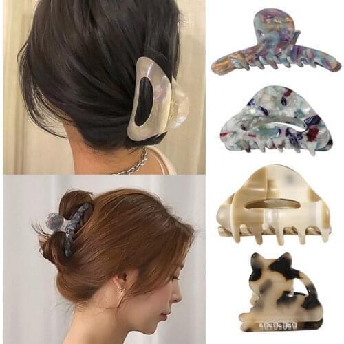 New Fashion Acetate Hair Clips Accessories Hollow Hair Jaw Claw Elegant Hair Claw Clips For Women Girl Ornament Hair Accessories