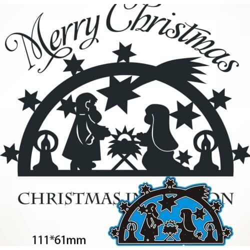 111*61mm Christmas Invitation New Cutting Metal Dies New Stencils DIY Scrapbooking Paper Cards Craft Making Craft Decoration