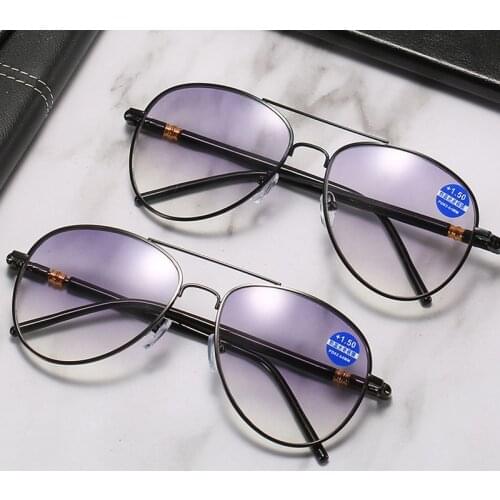 Doule Light Anti-blue Light Reading Glasses With Diopter +1.0 +1.5 +2.0 +2.5 +3.0 +3.5 Mens Eyeglasses Womens Glasses
